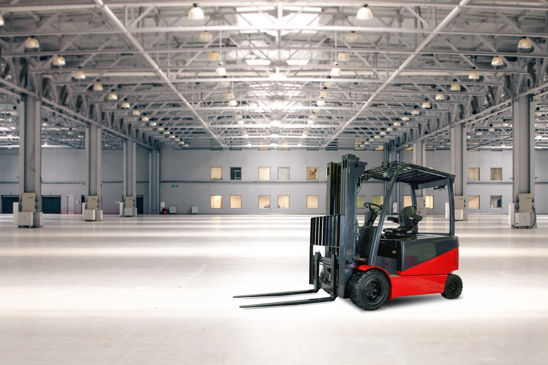 ZASS forklift in a large distribution hangar